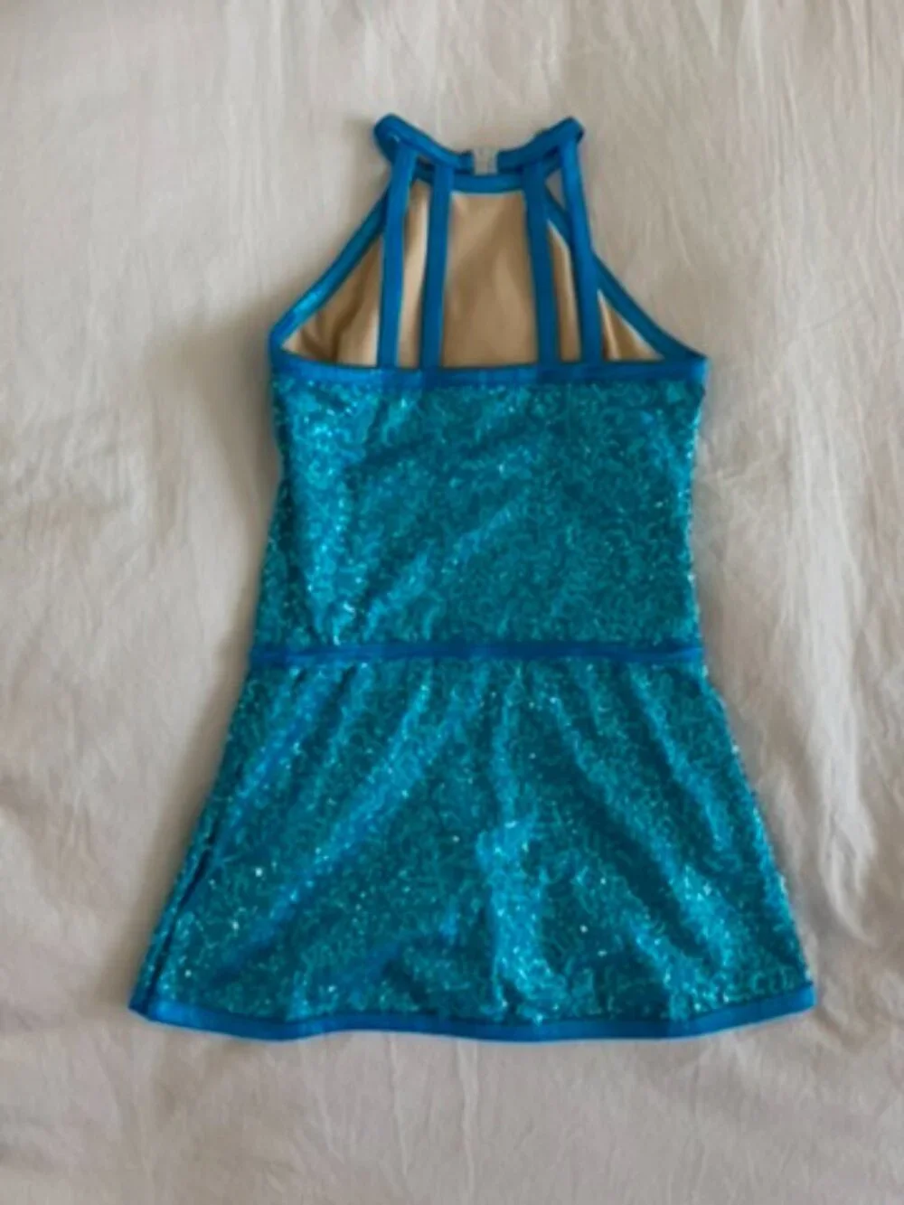 A Wish Come True Applause Turquoise Sequin Dance Costume Size ISC Style 767